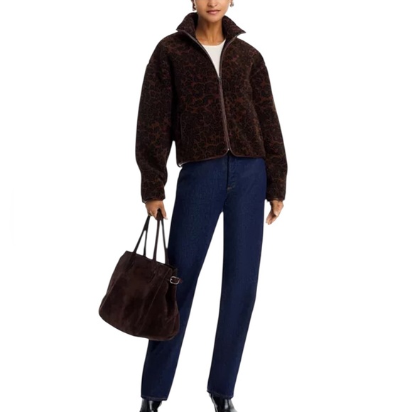 Rag & Bone  Sun Sherpa Zip Up Leopard Jacket - Picture 3 of 17